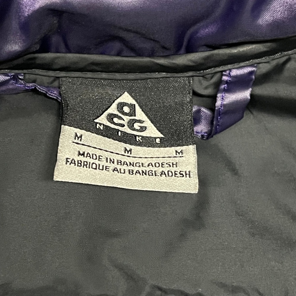 Nike Vest Womens Medium Purple ACG Puffer Goose Down 800 Fill Full Zip Outdoor - Picture 5 of 15